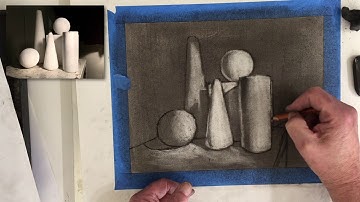 Reductive Charcoal Drawing