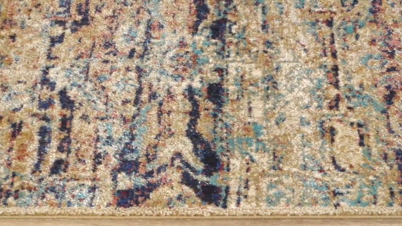 Alexandria Multicoloured Floral Transitional Contemporary Rug By Ozark Home