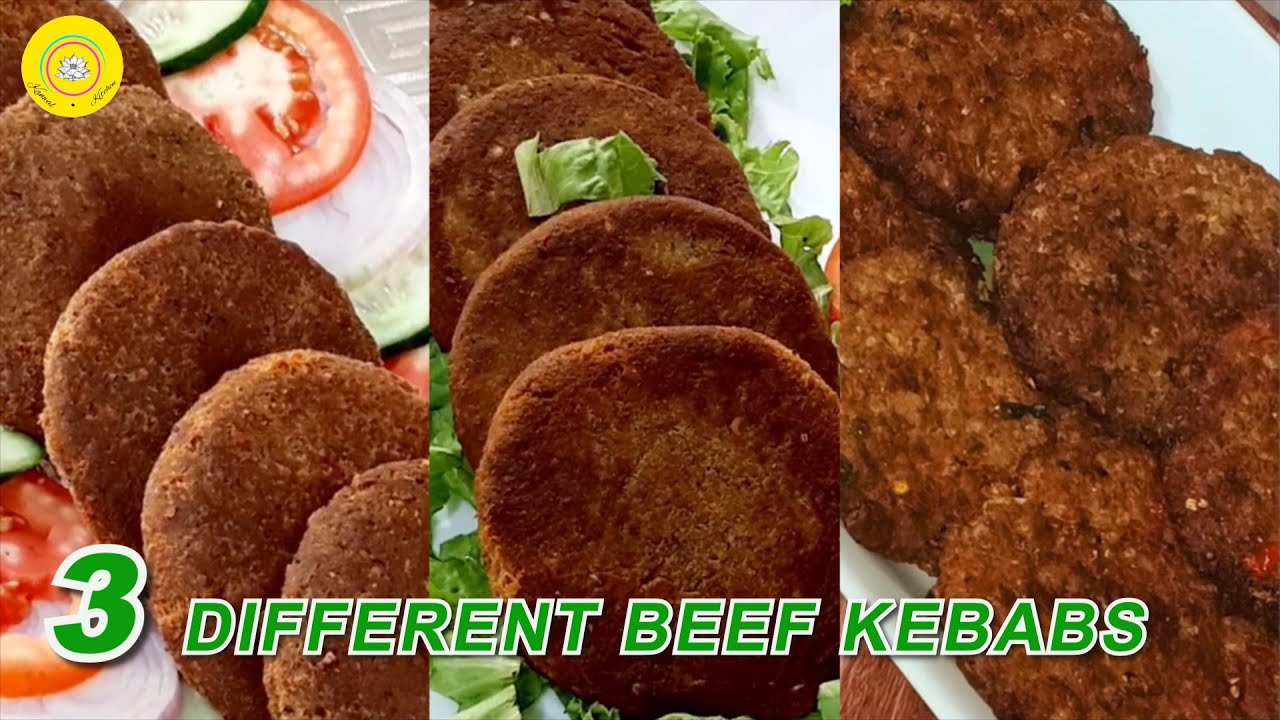 3 Different Beef Kebabs Recipe By Kanwl's Kitchen YouTube