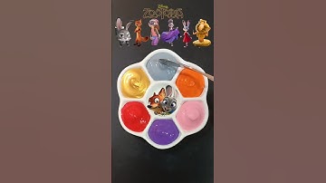 Guess the mixed Color | Zootopia Color Mixing #colors #satisfying #zootopia2 #colormixing🌈