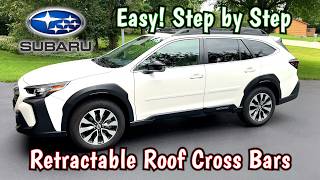 Subaru Outback - How To Retract Roof Rack Cross Bars - EASY Step-by-Step Process - Tips and Tricks