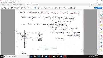 Design of Lacings in Built-up Columns Pt-3 I Steel Structures I Design of Bracings
