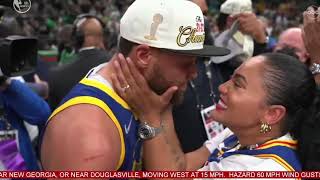 CURRY IN TEARS KISSES AYESHA AND SHARES MOMENT WITH DELL CURRY, KLAY THOMPSON!