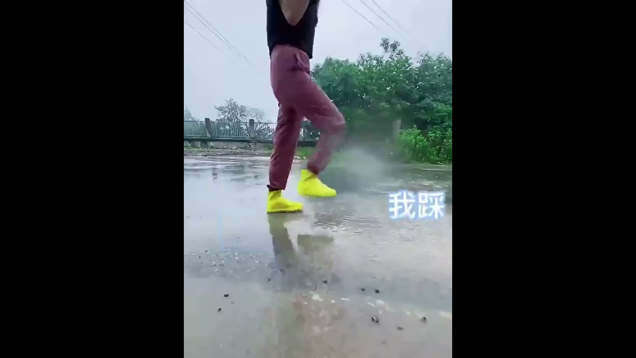 1 Pair Silicone WaterProof Shoe Covers Lip-resistant Rubber Rain Boot Ra