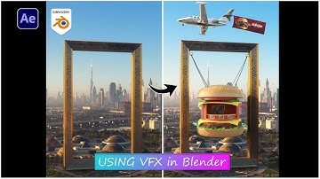 How To Create DUBAI FRAME CGI ads using VFX in blender | Blender Tutorial #cgi #vfx #blender
