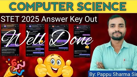 STET 2025 Answer Key Out | BPSC TRE 4.0 #codingsharma 