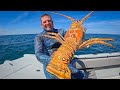 The biggest lobster ive ever seen catch clean cook whole roasted lobster