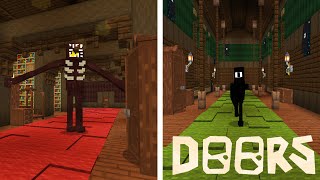 картинка: НОВАЯ КАРТА ДОРС В МАЙНКРАФТ ROBLOX DOORS MINECRAFT BEDROCK ADDON FULL MAP GAMEPLAY HOTEL MOD