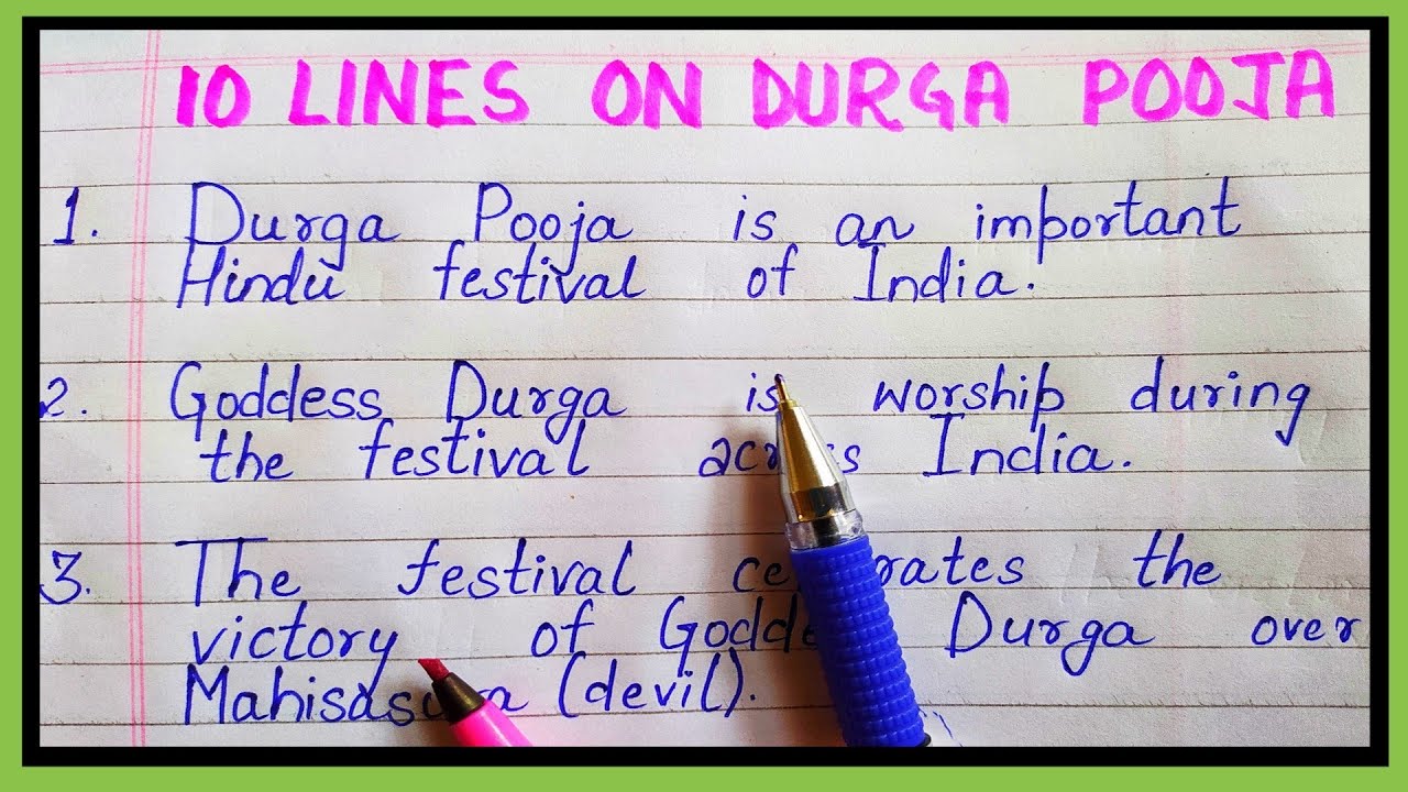 write an essay on durga puja for class 4