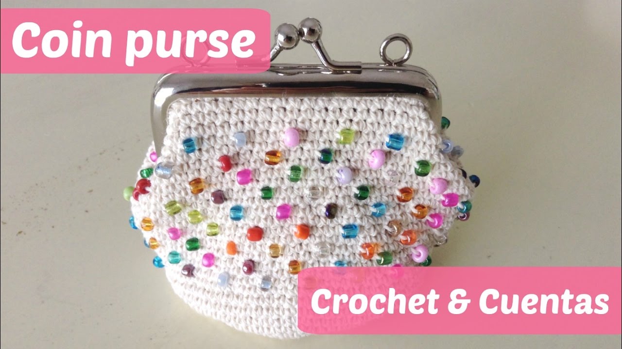 Crochet purse with multicolored stones - YouTube