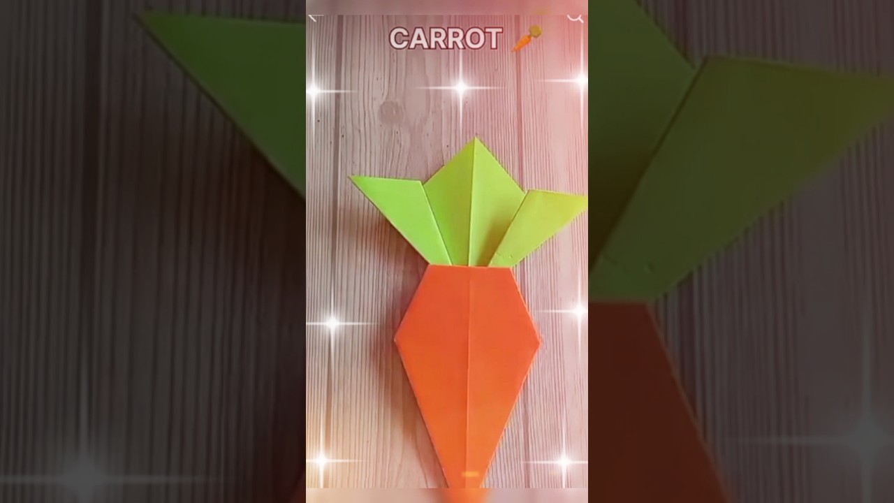 how to make paper carrot 🥕