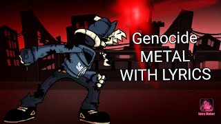 Genocide (METAL VERSION) WITH LYRICS - Cougar Macdowall vs Tabi [FNF Animation]