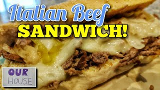 How to Make the BEST Italian Beef Sandwich in the Crock Pot!  OurHouse Channel