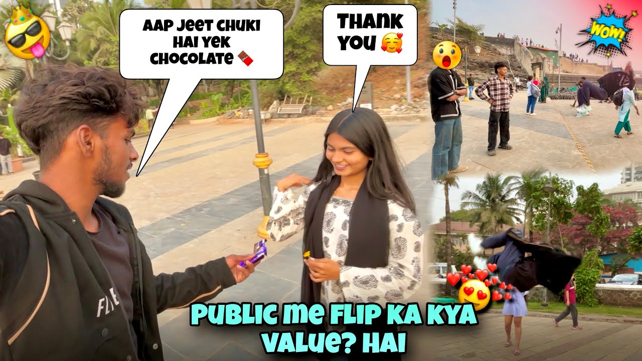 Public Me Flip Ka Kya Value Hai ? 😍 || Cute Girl Prank Vlog Video || Hard Flip Reaction Video || 