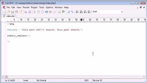 Beginner PHP Tutorial   50   String Functions  Replacing Part of a String
