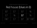 Red house  backing track blues in b