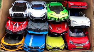 Box Full of Model Cars -GTR R35, Lykan Hypersport, Bugatti Divo, Ferrari sf90, Ferrari LaFerrari