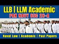 Pak Navy SSC LLB & LLM Academic Test | PAK Navy SSC Jobs 2026-A | SSC 26-A Initial test preparation