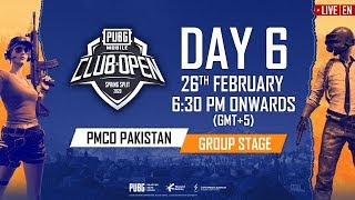 [EN] PMCO Pakistan Group Stage Day 6 | Spring Split | PUBG MOBILE CLUB OPEN 2020