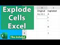 Explode Cells in Excel