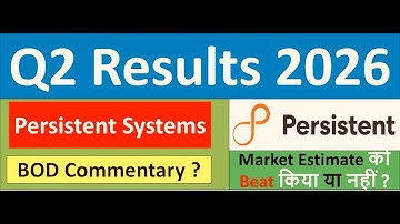 Persistent Systems Q2 results 2026 | Persistent Systems results today | Persistent Systems Share New