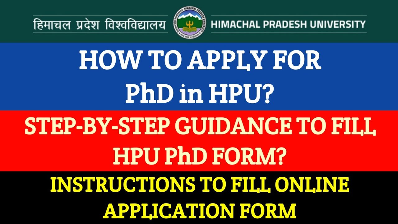 hpu phd online form