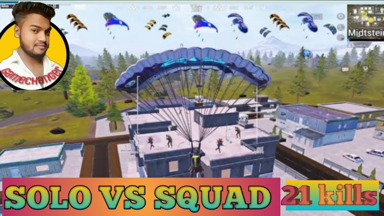 solo vs squad || 1v4 clutch video || full rush gameplay #bgmi #pubg ...