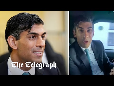 Rishi Sunak seen without a seatbelt in video message