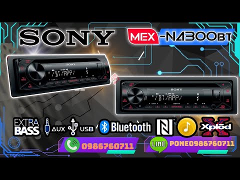 ขายดีสุด!! วิทยุติดรถยนต์ เครื่องเสียงรถยนต์ 1din SONY MEX-N4300BT CD MP3 USB AUX Bluetooth