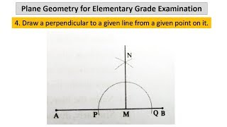 Elementary Plane Geometry - 4 Draw a perpendicular to a given line