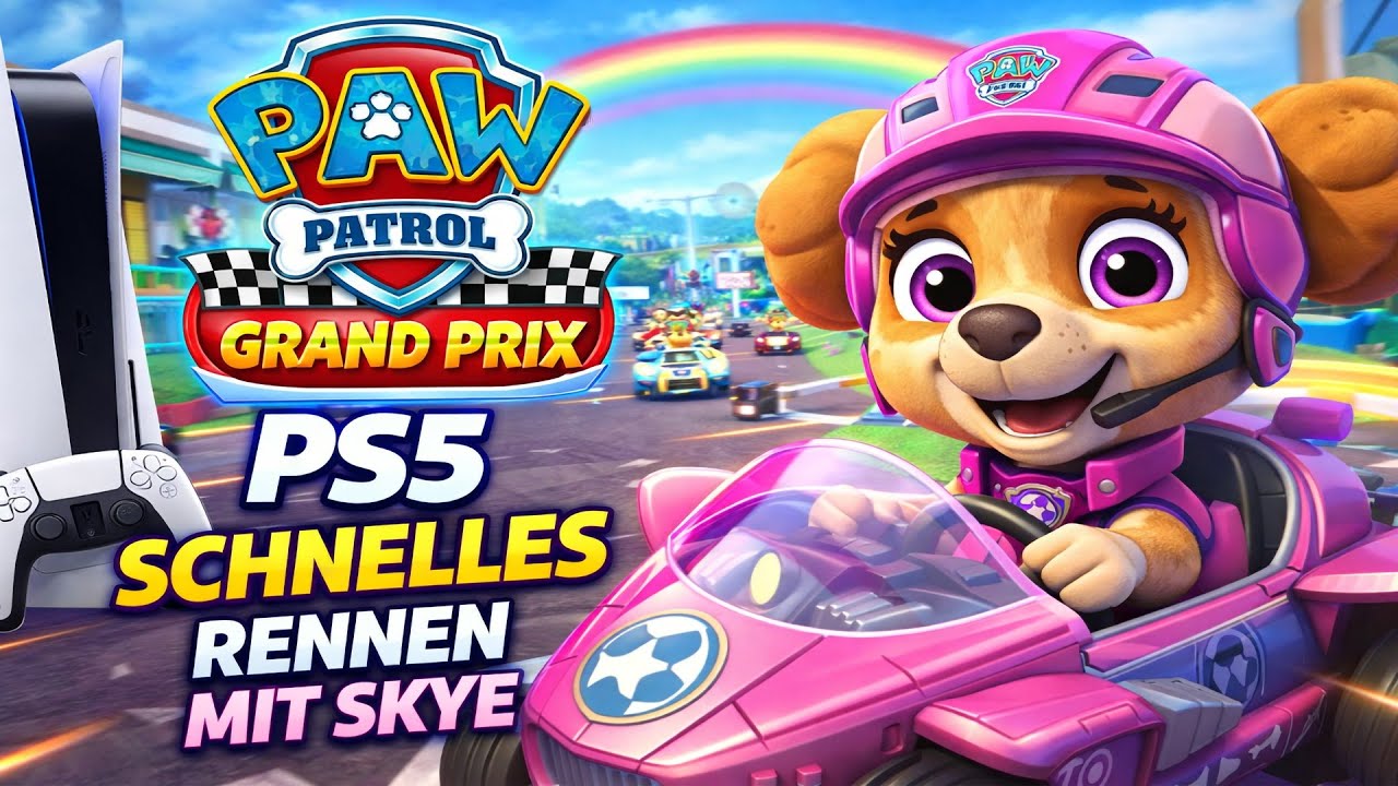 Paw Patrol - Grand Prix | PS5 Schnelles Rennen mit SKYE Gameplay PlayStation