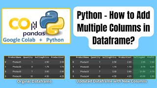 Python - How to Add Multiple Columns in DataFrame