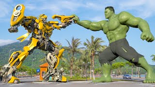 Transformers: The Last Knight - Bumblebee vs Hulk Fight Scene | Paramount Pictures [HD]