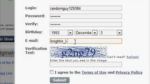 Ustream Account Registration Instructions