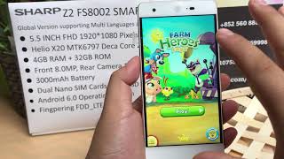SHARP Z2 FS8002 Global Version Google Play Store & Multi-Languages Menu Testing Russified