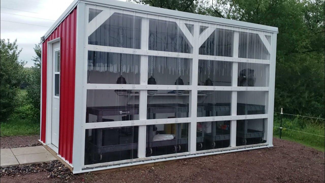 Building, Ventilation and LED Wiring New Greenhouse pt 4 - YouTube