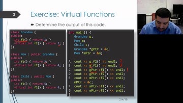 EECS 280: Lecture 10 Exercise 1: Virtual Functions