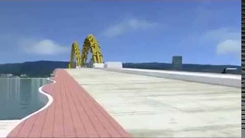 Mô phỏng thi công Cầu rồng Đà Nẵng - 2013