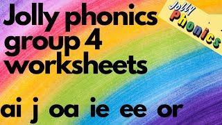 jolly phonics phase 1 group 4 digital worksheet lkg ukg toddlers ai oa j or ie ee words youtube