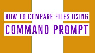 how to compare files using windows command prompt | command prompt tips & tricks