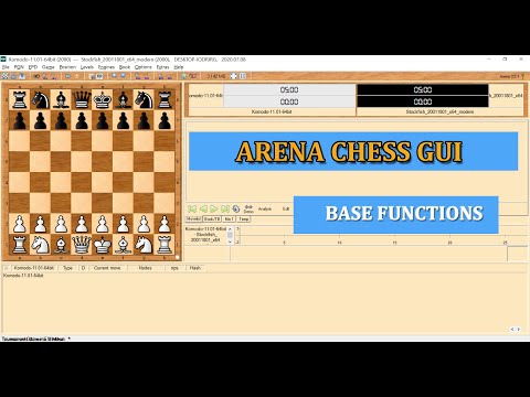 Arena Chess Graphical User Interface. The game board show