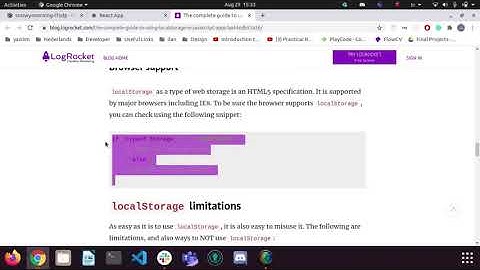 ReactJs-localStorage Kullanımı
