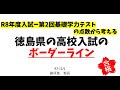 R8年度入試-基礎学2回目の結果から考える徳島県の高校ボーダーライン