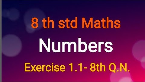 8 th std Maths - Exercise 1.1 (8)