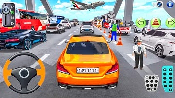 New Eight Lane Highway Driving Orange Mercedes Car - 3D Driving Class 2025! Android Gameplay