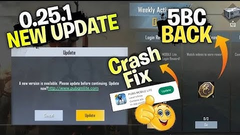 How To Fix Pubg Mobile Lite Crash Problem / Pubg Lite New Update 0.25.0 / New Update Crash Problem