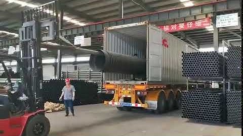 Container loading HIDPE corrugated double wall pipe