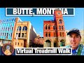 Promenades en ville  sentier pdestre sur tapis roulant virtuel du centreville de butte montana  juin 2021