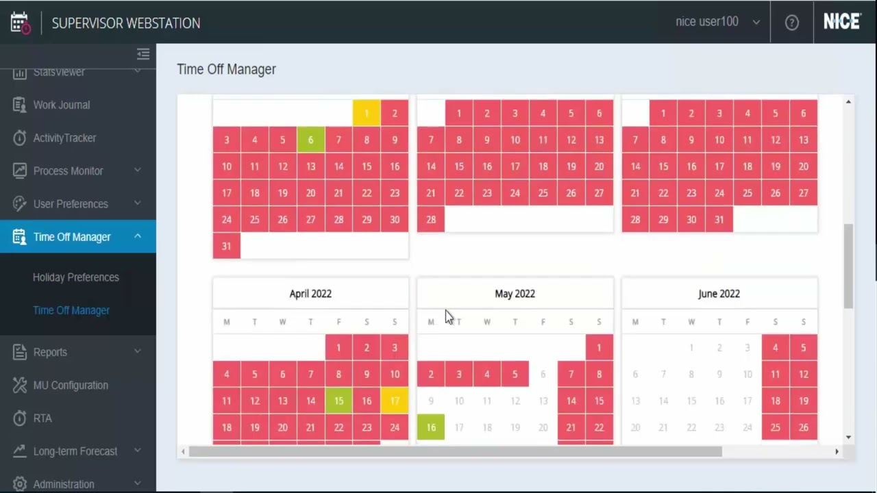 Time Off Manager Supervisor Experience