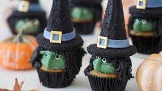 How to Make Halloween Witch Cupcakes